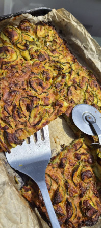 Scarpaccia – courgette and chickpea flour slice