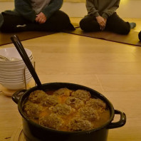 Bean stew and dumplings